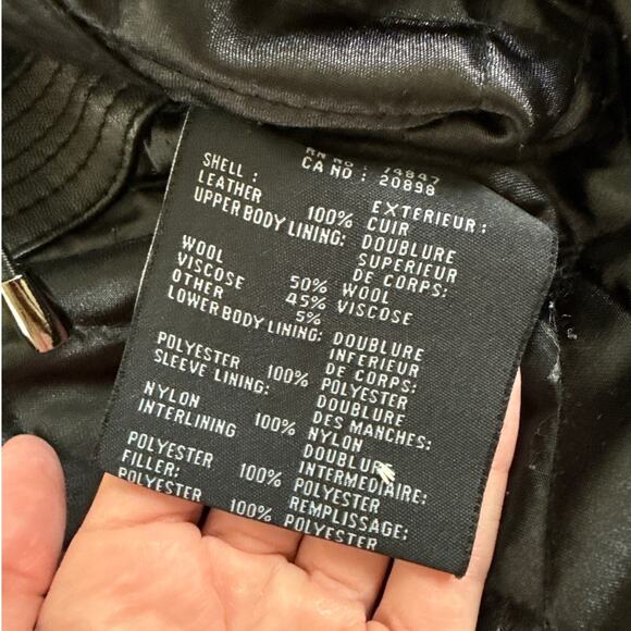 Andrew Marc New York Leather Jacket Size Estimated L Black - Picture 6 of 8